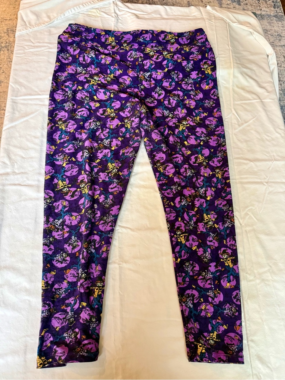 LuLaRoe Purple Halloween Themed Leggings
